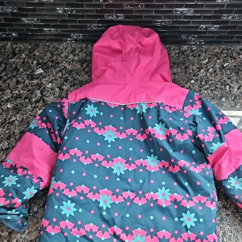 Columbia Kids Pink and Blue Floral Puffer Jacket - Picture 6 of 6